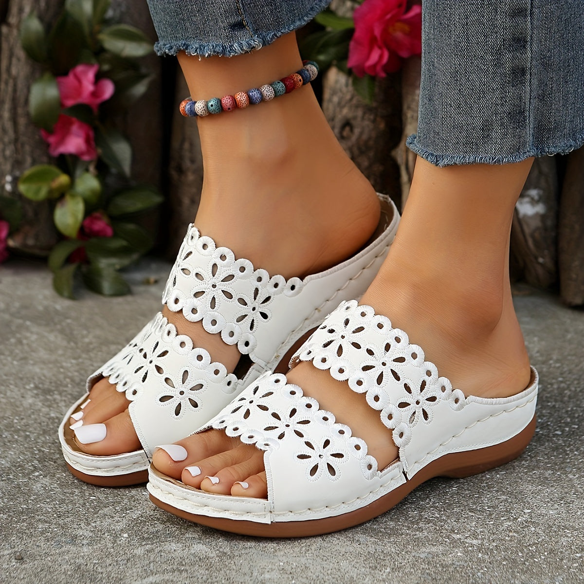 Sandale Aero Flora à talon Confort