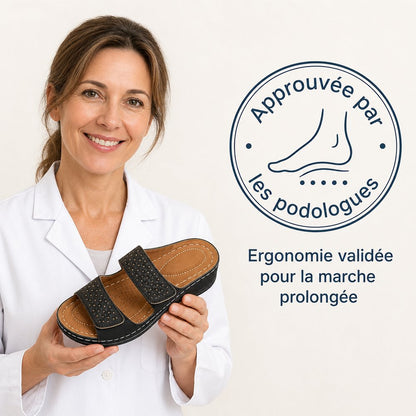 Sandale Balea approuvée par les podologues : ergonomie validée pour la marche prolongée